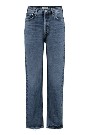 90s Pinch Waist 5-pocket straight-leg jeans-0